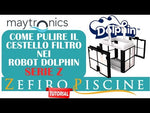 Video Cestello Filtro con Cartucce Gradazione Grande 70 Micron per Robot Piscina Maytronics Dolphin Run30 / SX30 - 40i / SM30 - 40i / E30 - E35 - E40i - E50i - E60i / Super3000 / Wolly / Busatta / Z1b - Z2c - Z3i / SL300i / Mr30 - 40i / S200 - S300 - S300i / Zenit60 - 70 / Supreme M600 - M700 / Poolstyle 30 - 35 - 40i - 50 & 60i 