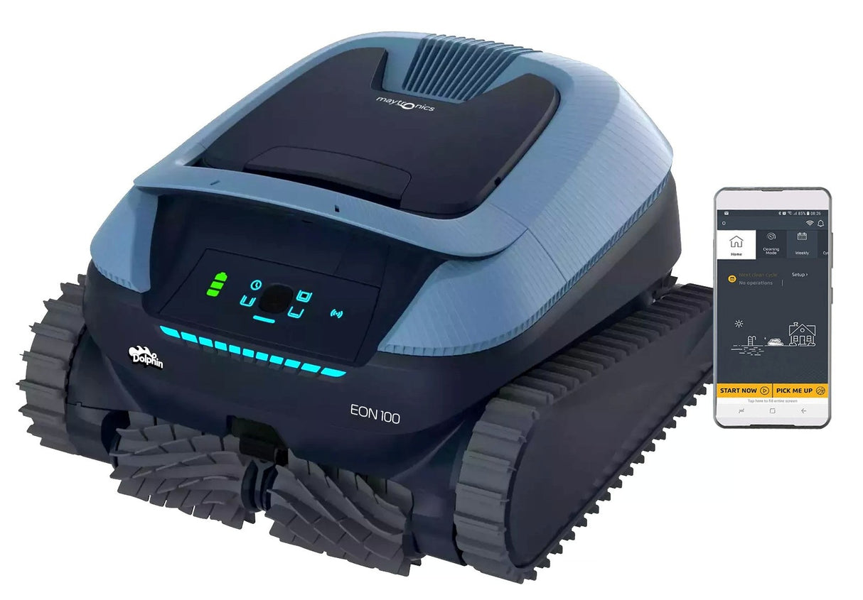 Dolphin Eon 100i Senza Fili Cordless - Bluetooth / Wi-Fi - APP Maytronics One - JetIQ - UltraRun – SmartMap - Robot Piscina a Batteria fino a 15 Mt – NOVITA’