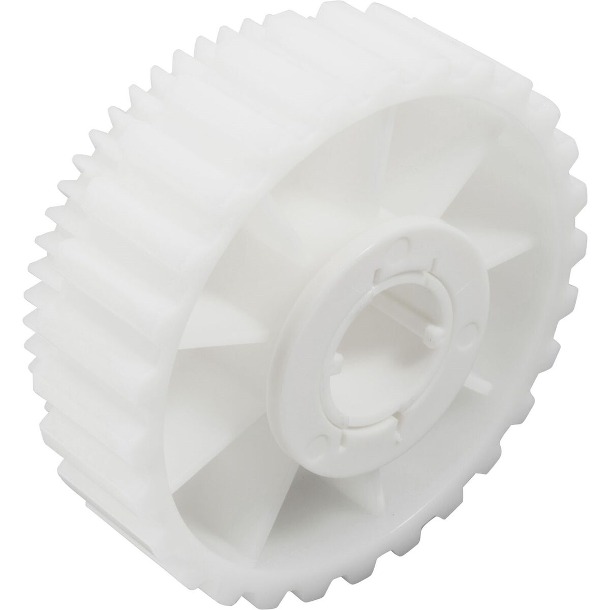 Ingranaggio bianco per trasmissione terza spazzola centrale, compatibile con vari modelli Dolphin.