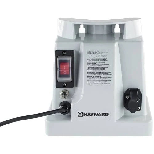 Trasformatore alimentatore per robot piscina Hayward, modello RCX97454, con interruttore visibile.