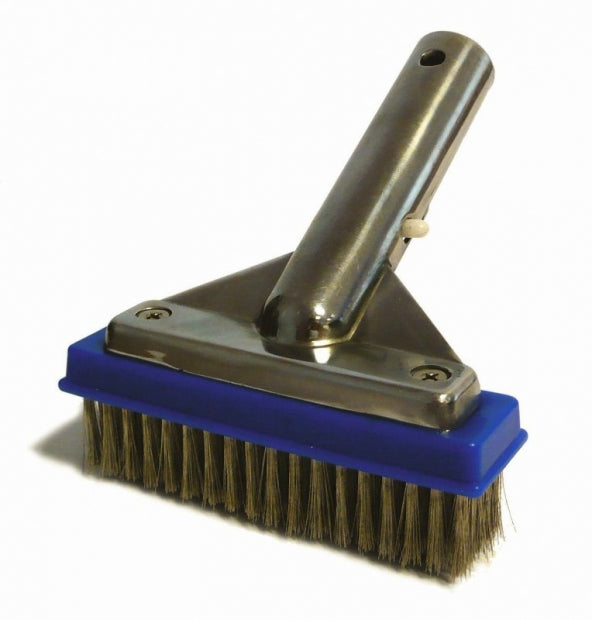 Spazzola Professionale per Pulizia Alghe Piscina con Setole in Acciaio