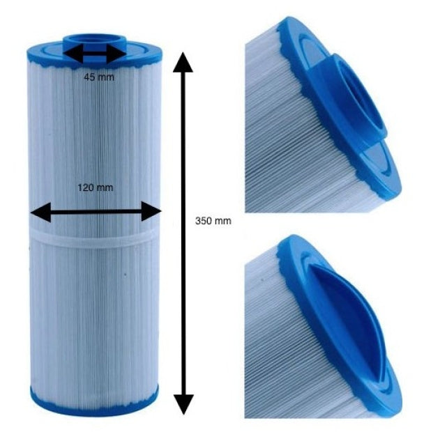 Cartuccia Filtro di Ricambio per Idromassaggio Spa Garden Leisure GL300 / GL525L / GL635L & GL500 - Diametro Cm 12 / H 35