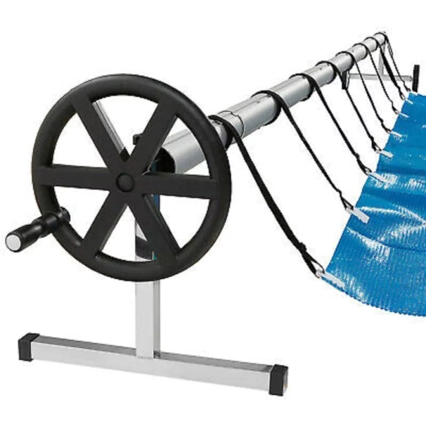 Avvolgitore Rullo Avvolgitelo Telescopico In Acciaio Inox Albon Tahiti per Teli Estivi Isotermici Piscina di Larghezza da 4 a 8 Mt e Lunghezza Max 16 Mt