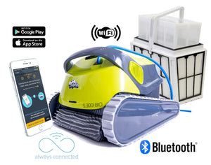 Dolphin S300i Bio IoT Wi-Fi APP MyDolphin Plus Bluetooth Timer Digital - Robot Elettrico Pulitore per Piscine Biologiche & Naturali fino a 12 Mt - TOP GAMMA