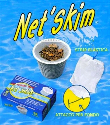 36 Sacchetti Calze Pre Filtro Universali Toucan per Skimmer Piscina & SPA Net Skim - Confezione da 36 Pezzi