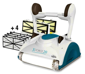 Dolphin XForce 20 Digital - Robot Elettrico Pulitore per Piscina fino a 12 Mt per Rivestimento in Ceramica Cemento Verniciato Vetroresina & PVC con Gradino Perimetrale - MY2023