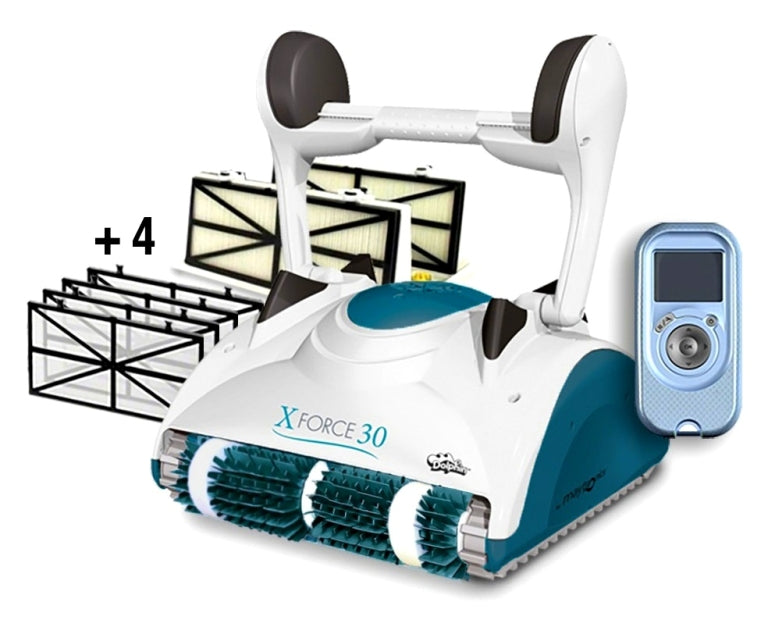 Dolphin XForce 30 Digital con Radiocomando - Robot Elettrico Pulitore per Piscina fino a 15 Mt - MY2023