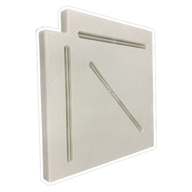 Angolo per Griglia in Polipropilene Speciale per Canale di Sfioro Piscina - Larghezza Mm 250 - Spessore Mm. 300