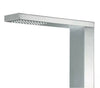 Doccia piscina in acciaio inox AISI 316L con miscelatore e doccino, design moderno.