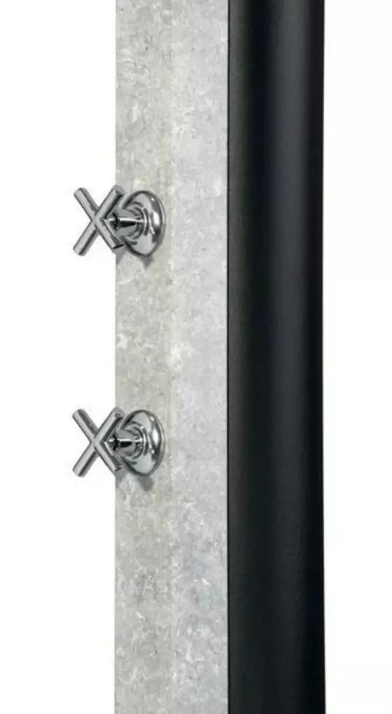 Doccia Solare per Piscina in Alluminio CRM Travertino Navona / Granito - Capienza Lt. 30