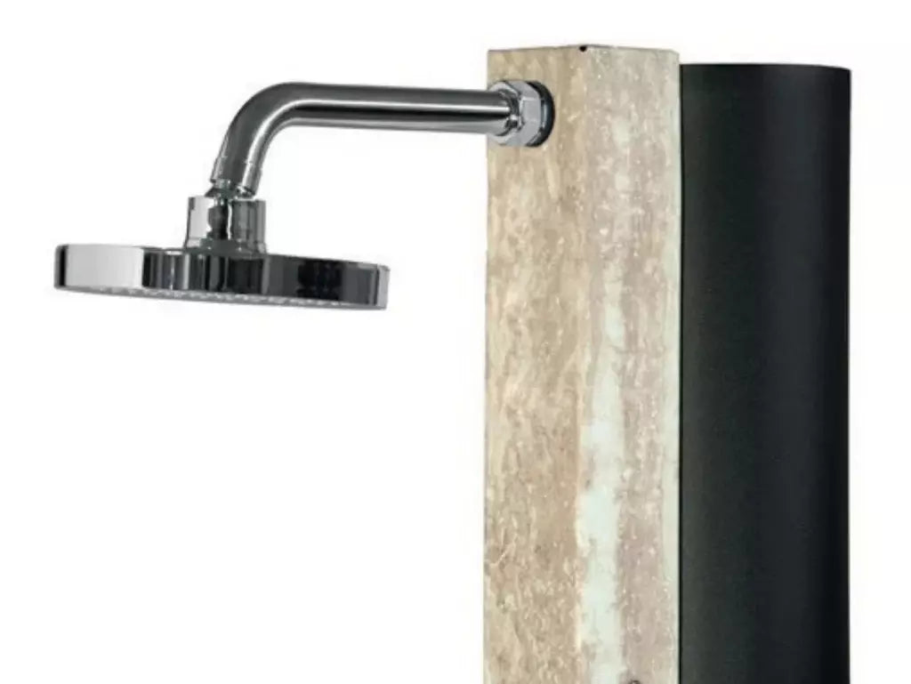 Doccia Solare per Piscina in Alluminio CRM Travertino Navona / Granito - Capienza Lt. 30