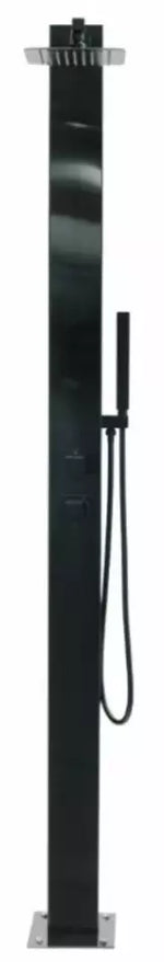 Doccia Piscina in Acciaio Inox AISI 316L CRM Black Nero con Miscelatore & Doccino