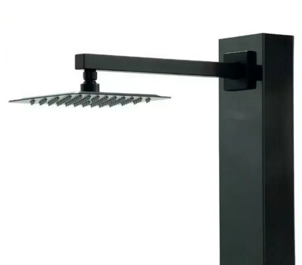 Doccia Piscina in Acciaio Inox AISI 316L CRM Black Nero con Miscelatore & Doccino