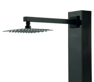 Doccia Piscina in Acciaio Inox AISI 316L CRM Black Nero con Miscelatore & Doccino