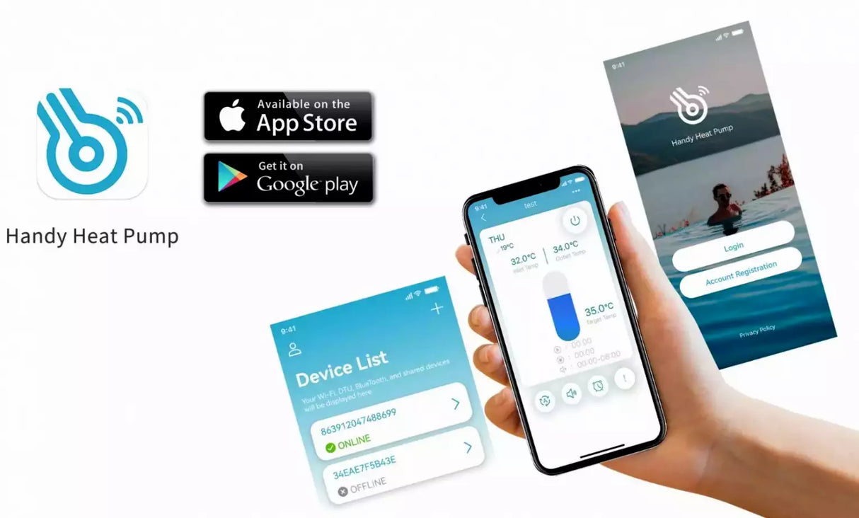 Garden Pac Pro Full-Inverter Heat & Cool 9 / 12 / 16 / 20 Kw - 25 / 95 Metri Cubi - Pompa di Calore Piscina Full Inverter Reversibile ad Alto Rendimento Wi-Fi App Smart Control - Compressore Alta Qualità