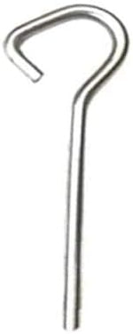 Picchetto a P in acciaio inox per telo piscina, lunghezza 29,7 cm, adatto a solarium e giardini.