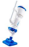 Aspiratore WaterTech Pool Blaster IVAC 250 bianco e blu, per piscine e SPA, su sfondo bianco.