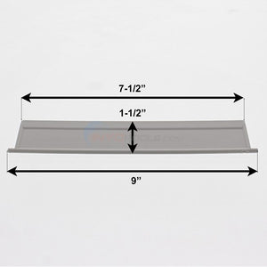 Guarnizione rettangolare per supporto filtrante robot piscina Hayward, con misure in pollici.