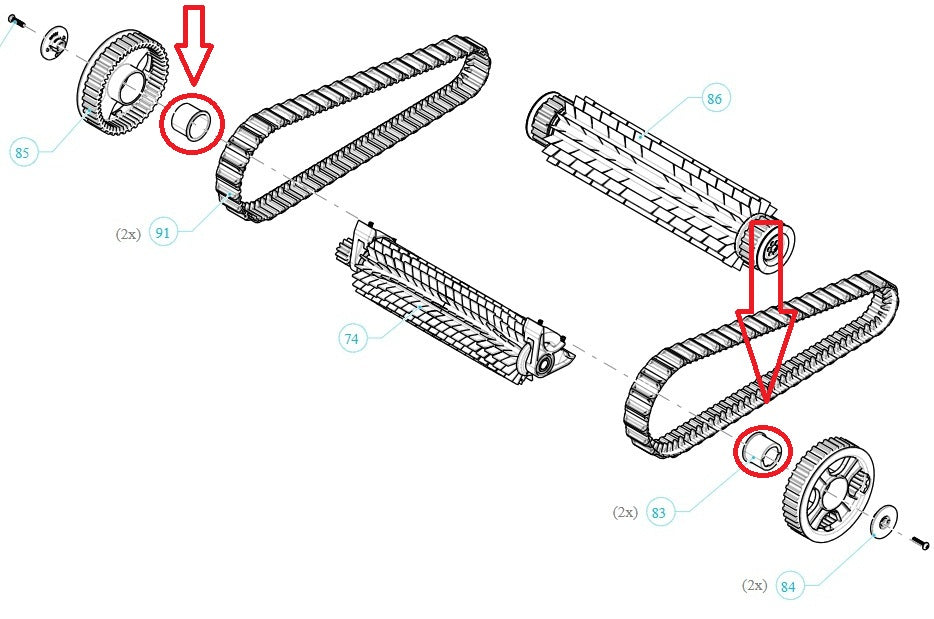 Boccola Cuscinetto Ruota Robot Piscina Maytronics Dolphin - 9983114
