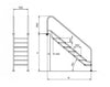 Scaletta Piscina con Accesso Facilitato per Diversamente Abili in Acciaio Inox AISI 316 - Profondità Cm 135 a 159 - Compatibile con Elettrolisi al Sale