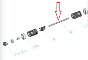 Tubo di rinforzo in plastica per rulli spazzole robot piscina Dolphin Dynamic Pro X2.