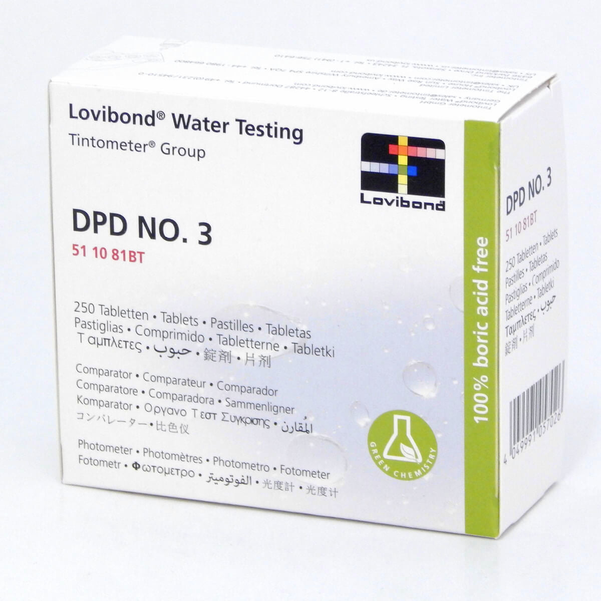 250 Pastiglie Reagenti DPD3 Lovibond per Misurazione Cloro Totale per Fotometro Elettronico