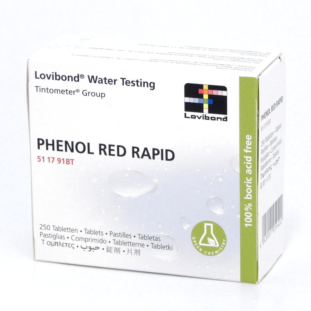 250 Pastiglie Reagenti PH RED PHENOL RAPID per Misurazione del PH per Test Manuali - Dissoluzione Rapida