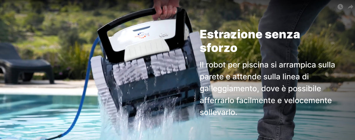 Dolphin Poolstyle 60i IoT Wi-Fi APP MyDolphin Plus Bluetooth Timer Gyro Digital - Robot Elettrico Pulitore per Piscina fino a 15 Mt - TOP GAMMA - MY2025