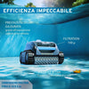 Robot piscina Zodiac Freedom OF 42 iQ Gyro in azione sul fondo, mostra spazzole e filtrazione 100 µ.