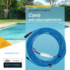 Cavo galleggiante blu 18 m per robot piscina Maytronics Dolphin, anti-attorcigliamento, bordo piscina.