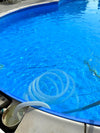 Tubo spiralato galleggiante in piscina, con terminali girevoli, lunghezza variabile, diametro 38 mm.