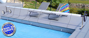 Avvolgitore Rullo Avvolgitelo Telescopico In Acciaio Inox Albon Tahiti per Teli Estivi Isotermici Piscina di Larghezza da 4 a 8 Mt e Lunghezza Max 16 Mt