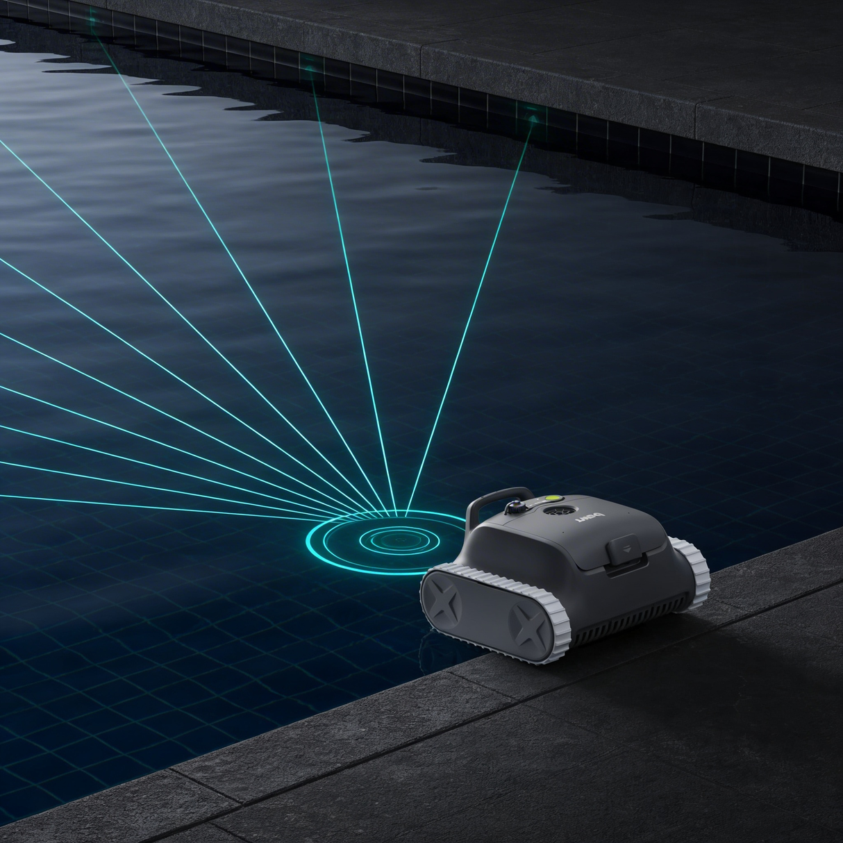 BWT ES Nano Senza Fili Cordless - APP Bluetooth / Wi Fi – Navigazione Ultrasuoni - Gyro - Robot Pulitore Piscina a Batteria da 3 a 10 Mt - FONDO + PARETI + LINEA - NOVITA'
