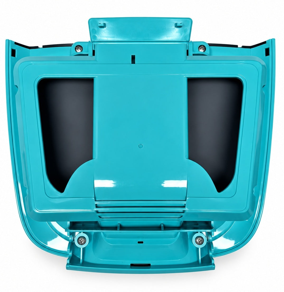 Maniglia coperchio vano filtro per robot piscina Dolphin Liberty 600, colore turchese.