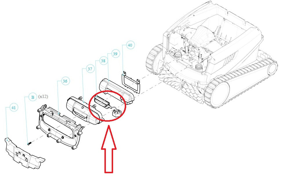 Scheda Led con Cavo per Robot Piscina Maytronics Dolphin