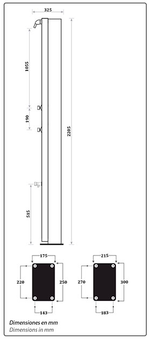 Doccia Solare per Piscina in Acciaio Inox AISI 304 CRM Ultimate con Risciacquo Temporizzato dei Piedi & Miscelatore - Capienza Lt. 60