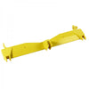 Aletta esterna gialla di ricambio per aspirafango Fairlocks piscina, vista frontale.