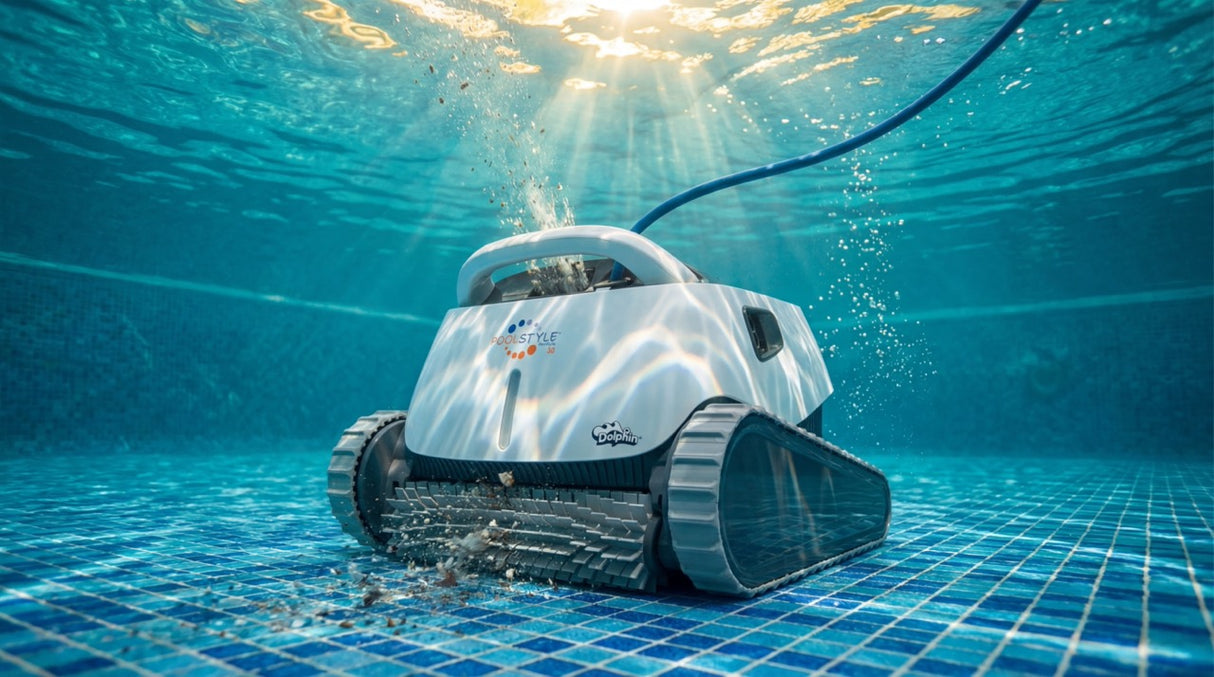 Dolphin Poolstyle 30 Digital - Robot Elettrico Pulitore per Piscina fino a 12 Mt - FONDO + PARETI + LINEA - MY2026