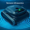 Robot piscina BWT ES Echo in immersione con sensore ultrasonico attivo.