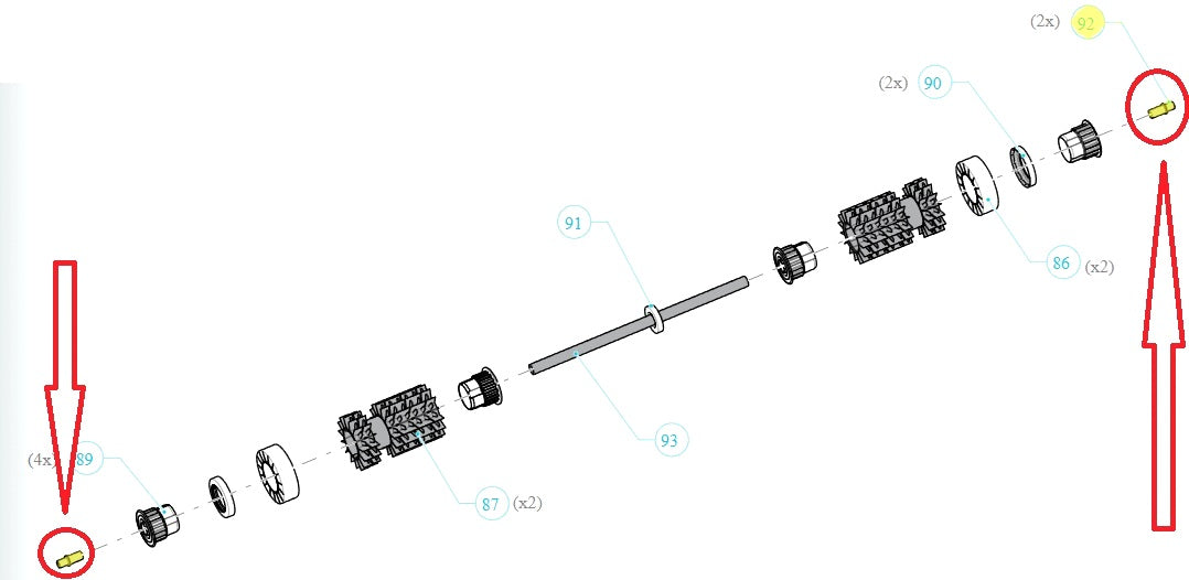 Rondella centrale in acciaio inox per rulli spazzole robot piscina Dolphin Wave 100, parte 5583059.
