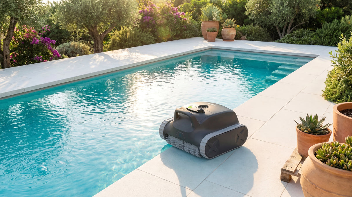 BWT ES Nano Senza Fili Cordless - APP Bluetooth / Wi Fi – Navigazione Ultrasuoni - Gyro - Robot Pulitore Piscina a Batteria da 3 a 10 Mt - FONDO + PARETI + LINEA - NOVITA'