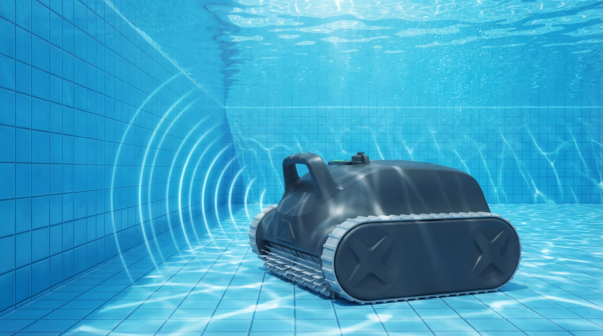 BWT ES Nano Senza Fili Cordless - APP Bluetooth / Wi Fi – Navigazione Ultrasuoni - Gyro - Robot Pulitore Piscina a Batteria da 3 a 10 Mt - FONDO + PARETI + LINEA - NOVITA'