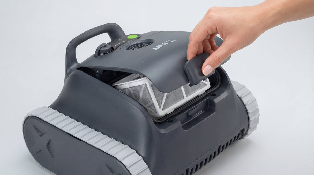 BWT ES Nano Senza Fili Cordless - APP Bluetooth / Wi Fi – Navigazione Ultrasuoni - Gyro - Robot Pulitore Piscina a Batteria da 3 a 10 Mt - FONDO + PARETI + LINEA - NOVITA'