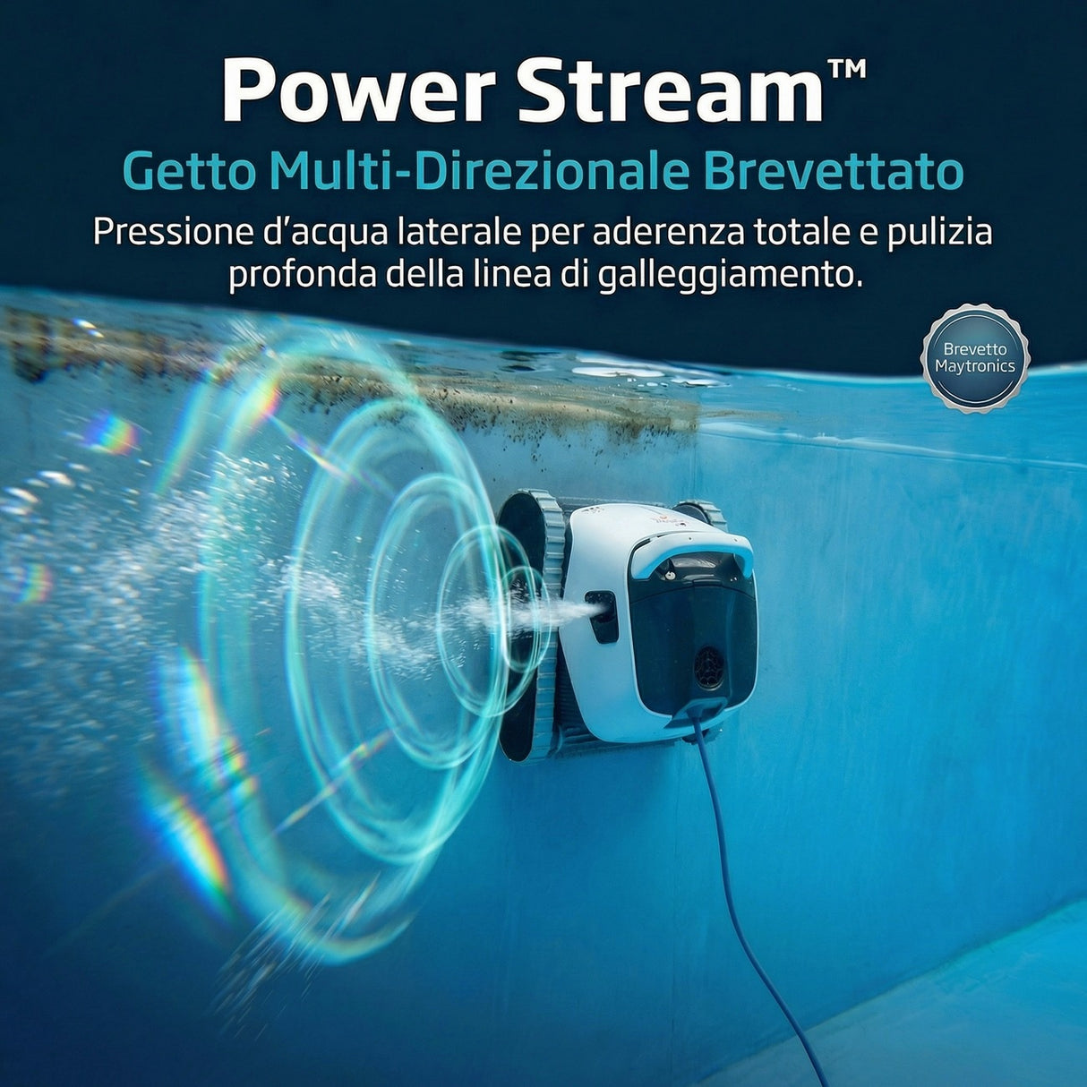 Dolphin Poolstyle 30 Digital - Robot Elettrico Pulitore per Piscina fino a 12 Mt - FONDO + PARETI + LINEA - MY2026