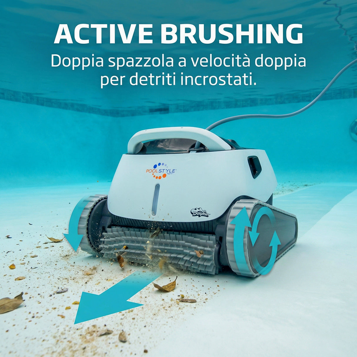 Dolphin Poolstyle 35 Digital Robot Pulitore Elettrico Piscina fino a 12 Mt - FONDO + PARETI + LINEA - MY2026