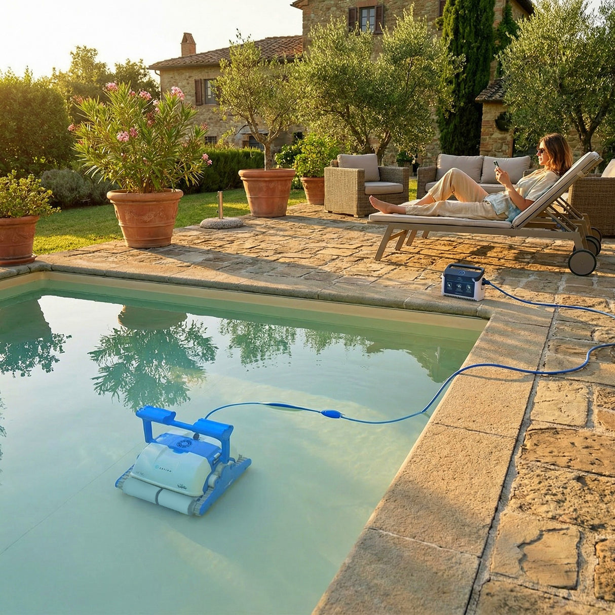 Dolphin ZEFIRO SF60i IoT Wi-Fi Bluetooth Smart Active Timer Gyro Digital - Robot Elettrico Pulitore per Piscina fino a 15 Mt - Rivestimento in Ceramica Cemento Verniciato Vetroresina & PVC con Gradino Perimetrale - APP MyDolphin Plus - MY2026