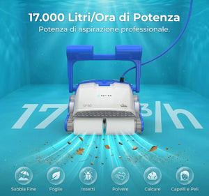 Dolphin ZEFIRO SF60i IoT Wi-Fi Bluetooth Smart Active Timer Gyro Digital - Robot Elettrico Pulitore per Piscina fino a 15 Mt - Rivestimento in Ceramica Cemento Verniciato Vetroresina & PVC con Gradino Perimetrale - APP MyDolphin Plus - MY2026