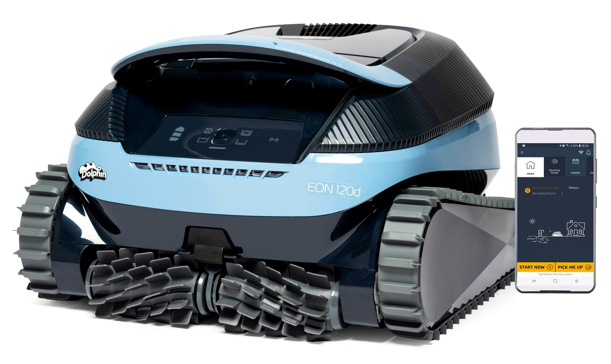 Dolphin Eon 120d Senza Fili Cordless - Bluetooth / Wi-Fi - APP Maytronics One - JetIQ - UltraRun - DebrisLock – SmartMap - Robot Piscina a Batteria fino a 15 Mt – NOVITA’