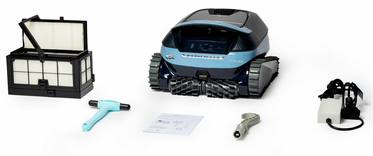Dolphin Eon 120d Senza Fili Cordless - Bluetooth / Wi-Fi - APP Maytronics One - JetIQ - UltraRun - DebrisLock – SmartMap - Robot Piscina a Batteria fino a 15 Mt – NOVITA’