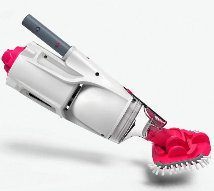 Aspiratore BWT PK GIANT bianco e rosa con spazzole, per pulizia piscina e SPA.